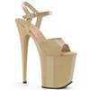 Pleaser - FLAMINGO809 Sandale à bride à la cheville, Pole dance chaussures - Chaussures de pole dance - Beige Product image